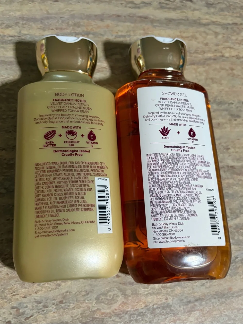 Bath & Body Works Dahlia Body Lotion & Shower Gel Set -Discontinued